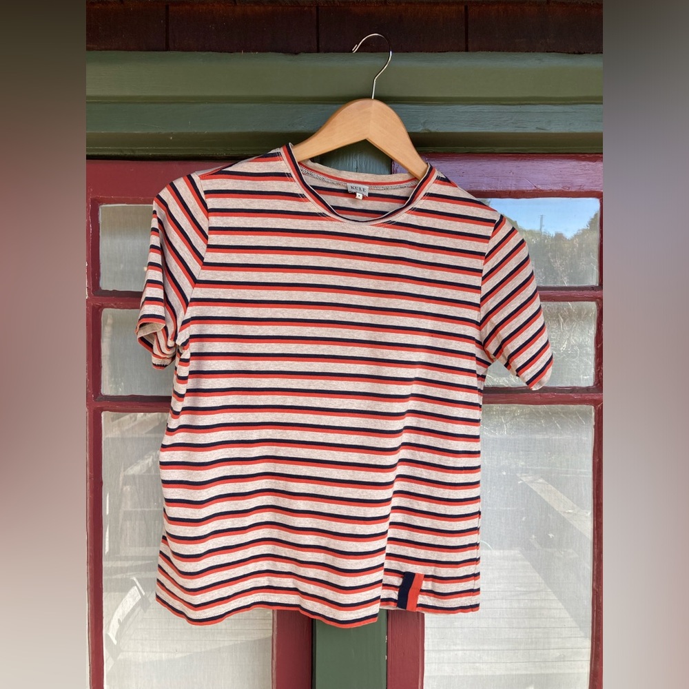 KULE The Modern - Short Sleeved Striped T Shirt, Small